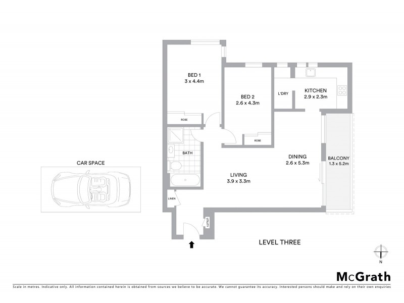 3B/16 Bligh Place, Randwick NSW 2031 Floorplan