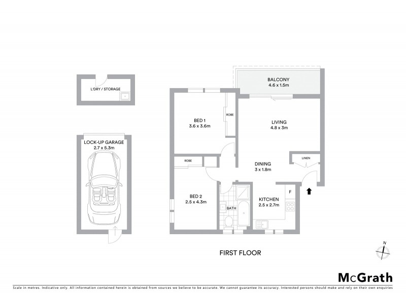 1/166 Oberon Street, Coogee NSW 2034 Floorplan