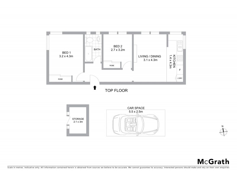 9/2 Oswald Street, Randwick NSW 2031 Floorplan
