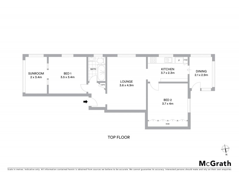 3/100 Fern Street, Randwick NSW 2031 Floorplan