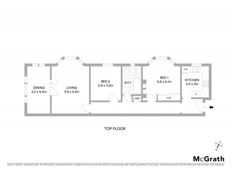 8/1 Latimer Road, Bellevue Hill NSW 2023 Floorplan