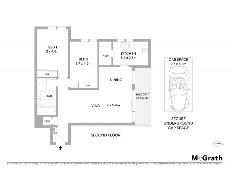 2E/14 Bligh Place, Randwick NSW 2031 Floorplan