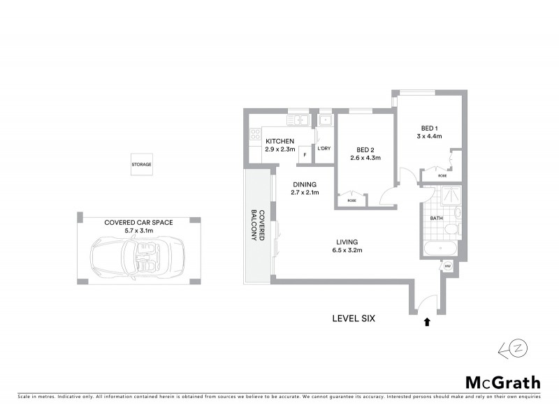 6A/6 Bligh Place, Randwick NSW 2031 Floorplan