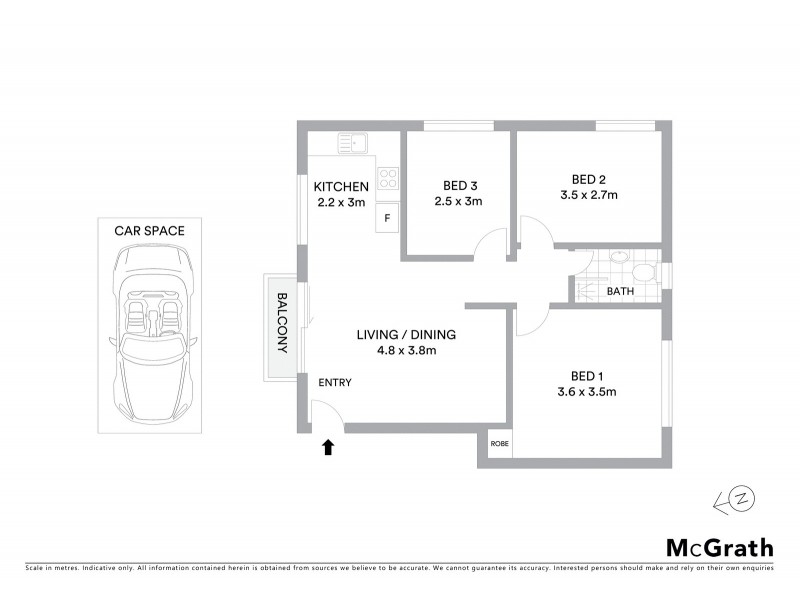 3/4 Unsted Crescent, Hillsdale NSW 2036 Floorplan