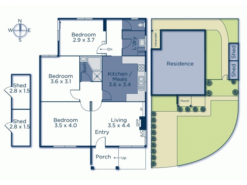 44 Southern Road, Heidelberg Heights VIC 3081 Floorplan