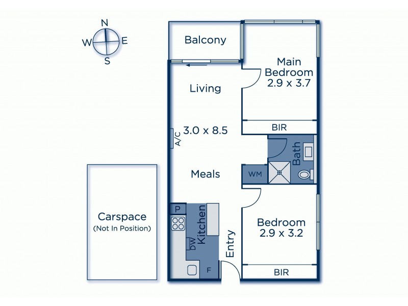B1008/601 Victoria Street, Abbotsford VIC 3067 Floorplan