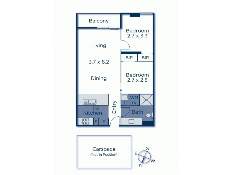 1206/8 Marmion Place, Docklands VIC 3008 Floorplan