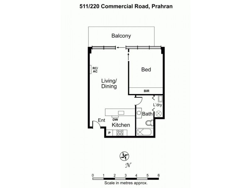 511/220 Commercial Road, Prahran VIC 3181 Floorplan