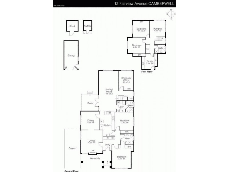 12 Fairview Avenue, Camberwell VIC 3124 Floorplan