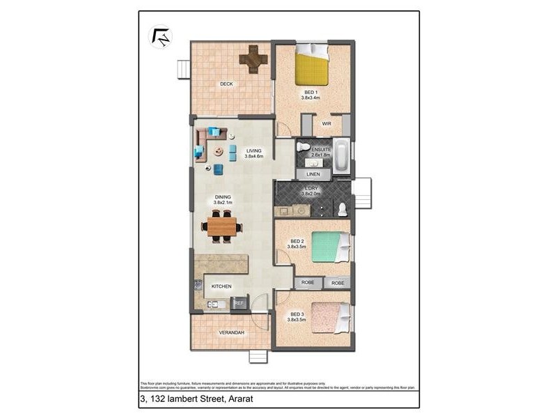 3 132 Lambert Street, Ararat VIC 3377