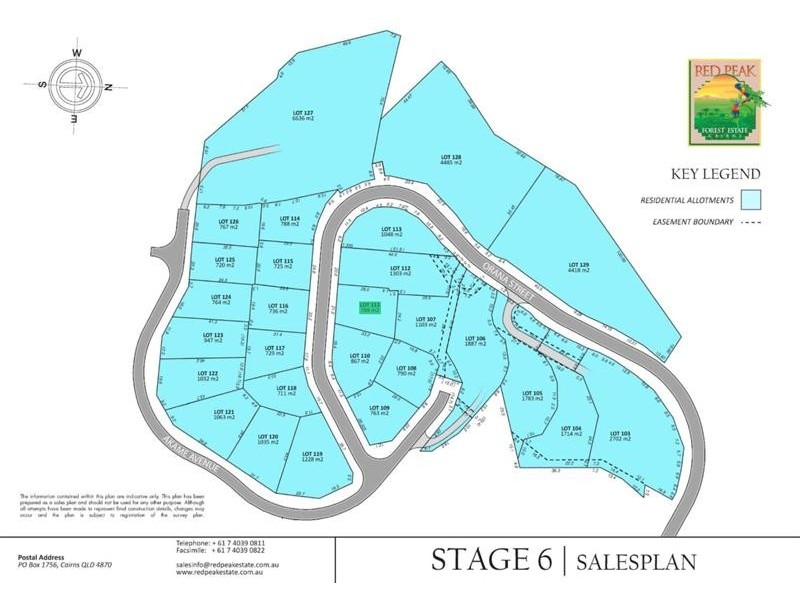 LOT 111 Orana Street “Red Peak Forest Estate”, Caravonica QLD 4878