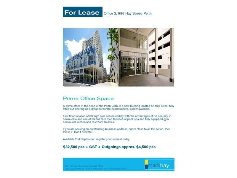 Shop 1/996 Hay Street, Perth WA 6000