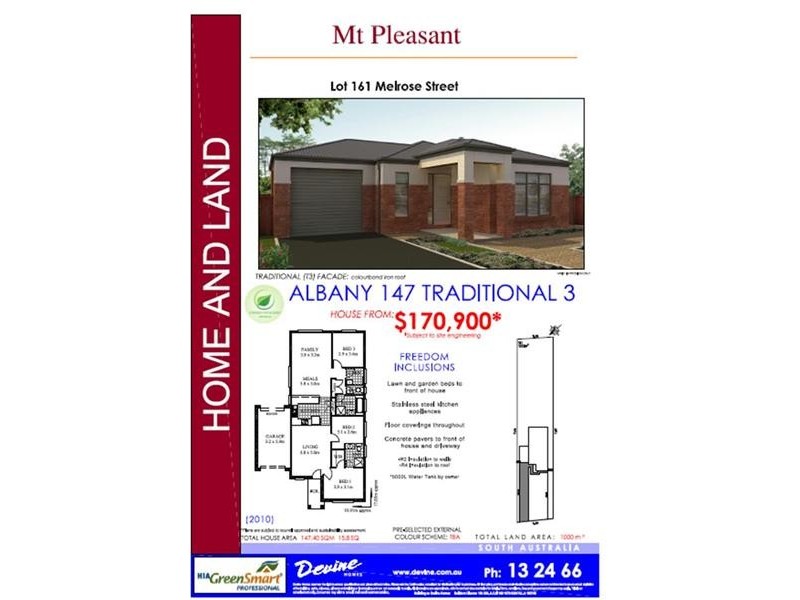 Lot 161, Lot 161 Melrose Street, Mount Pleasant SA 5235