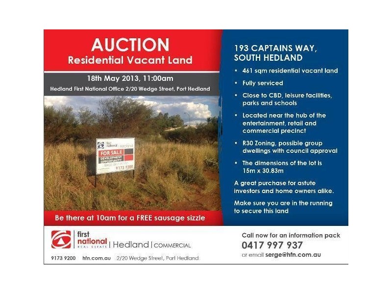 Lot/193 Captains Way, South Hedland WA 6722