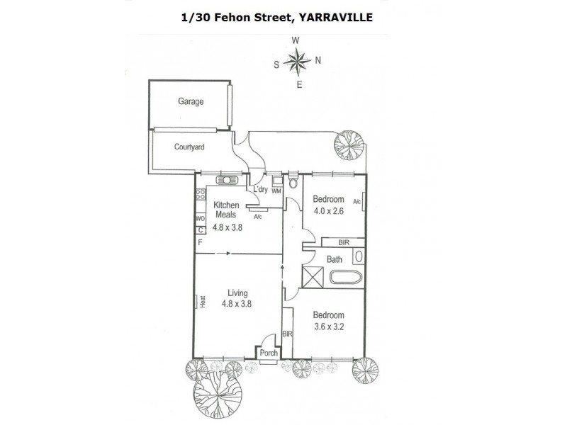 1/30 Fehon Street, Yarraville VIC 3013 Floorplan