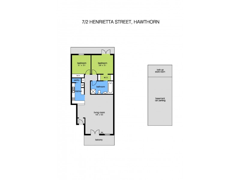 7/2 Henrietta Street, Hawthorn VIC 3122 Floorplan