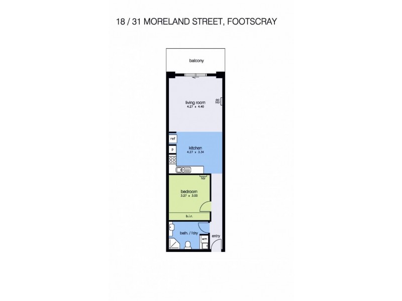 18/31 Moreland Street, Footscray VIC 3011 Floorplan