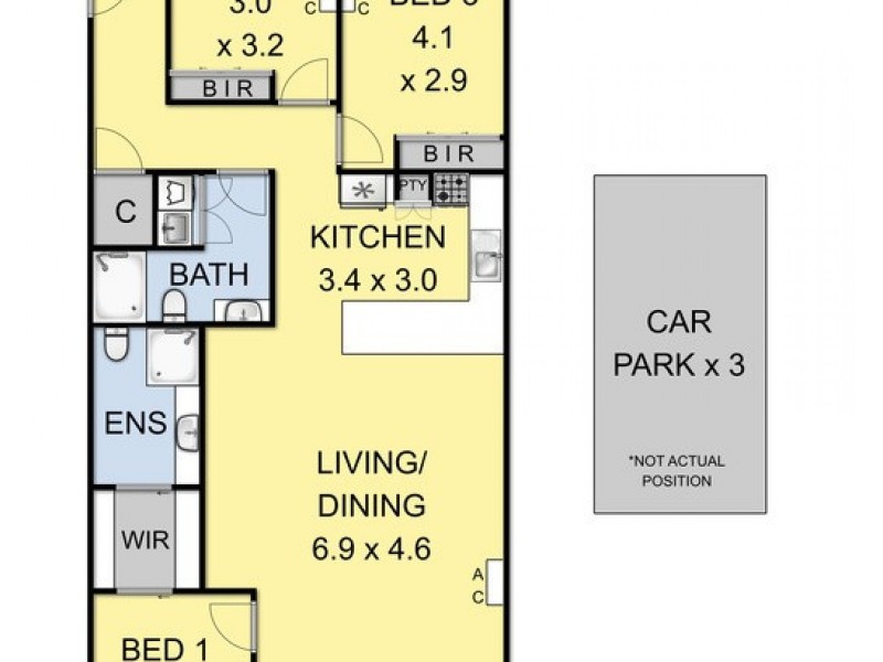 504/21 Moreland Street, Footscray VIC 3011 Floorplan