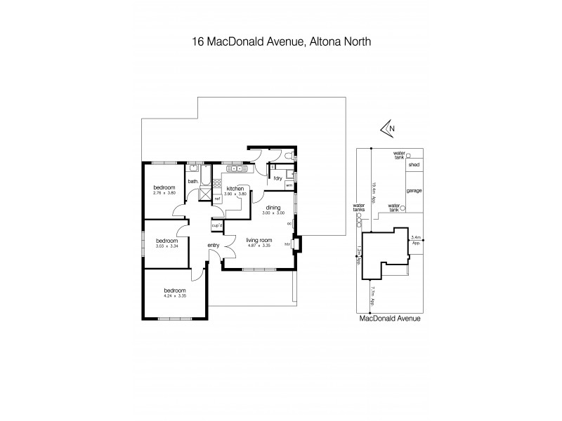 16 McDonald Avenue, Altona North VIC 3025 Floorplan