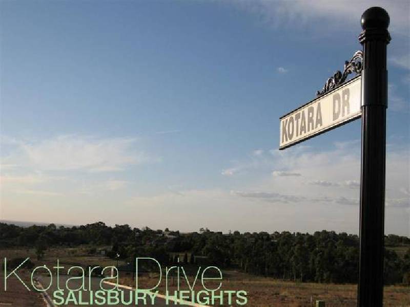 Kotara Drive (off Green Valley Drive)
- Lot 104 to Lot 112, Salisbury Heights SA 5109