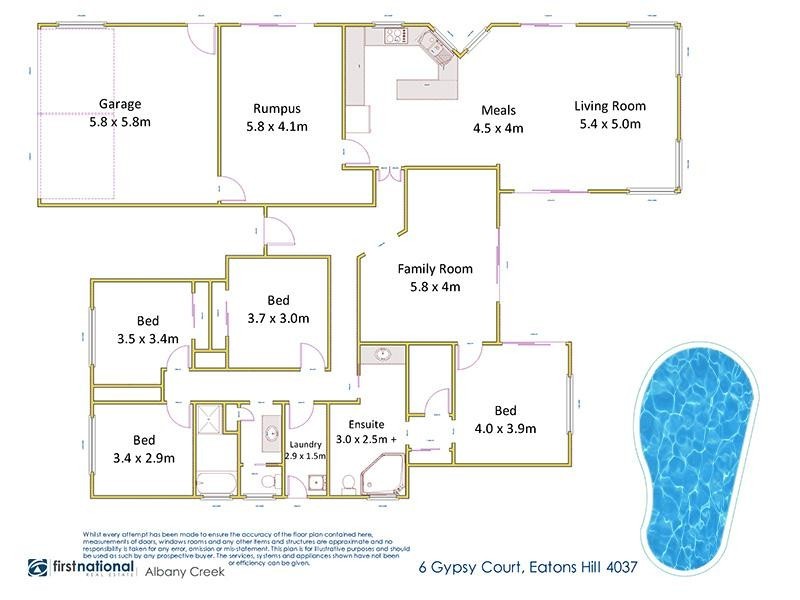 6 Gypsy Court, Eatons Hill QLD 4037 Floorplan