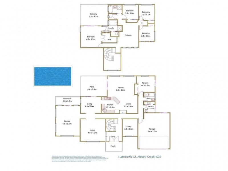 1 Lambertia Court, Albany Creek QLD 4035 Floorplan