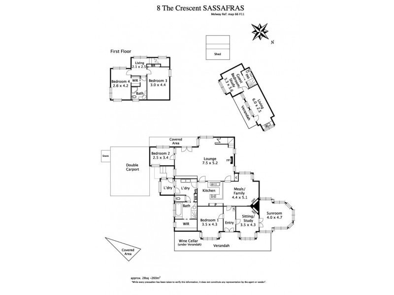 8 The Crescent, Sassafras VIC 3787 Floorplan