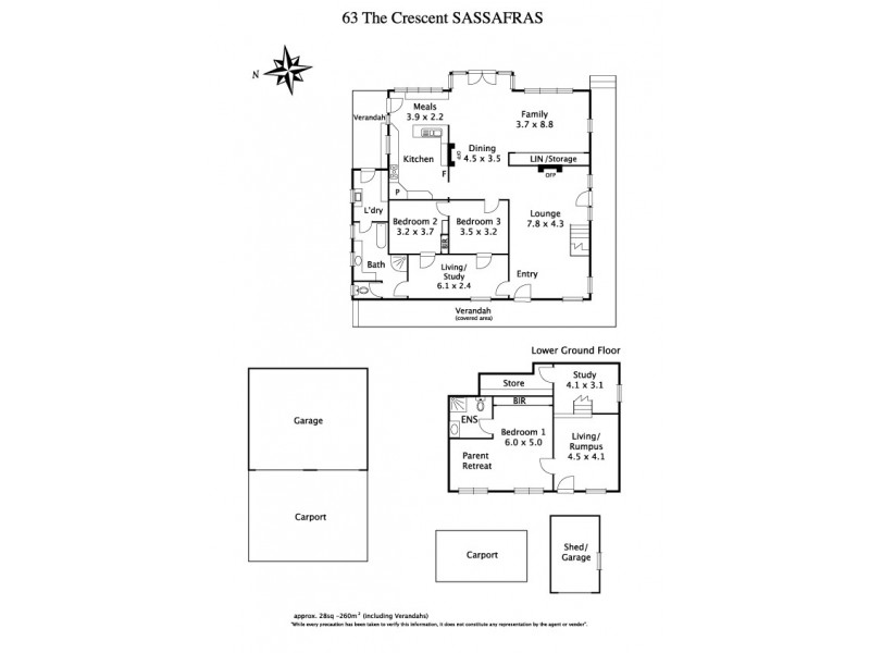 63 The Crescent, Sassafras VIC 3787 Floorplan