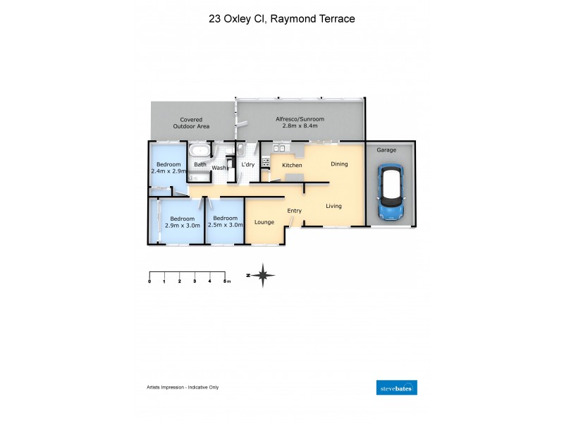 23 Oxley Close, Raymond Terrace NSW 2324 Floorplan