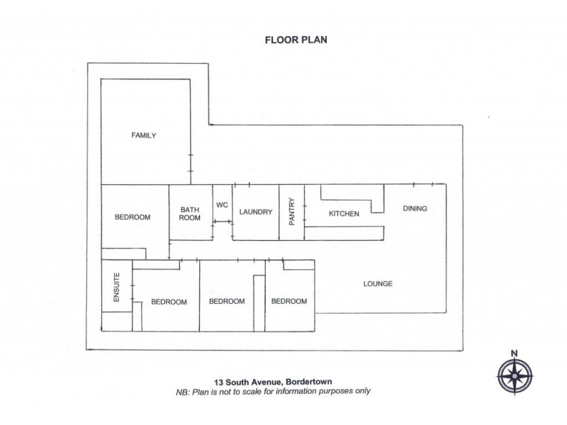 13 South Avenue, Bordertown SA 5268 Floorplan