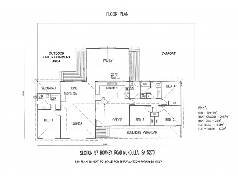 Sec 97 Rowney Road, Mundulla SA 5270 Floorplan