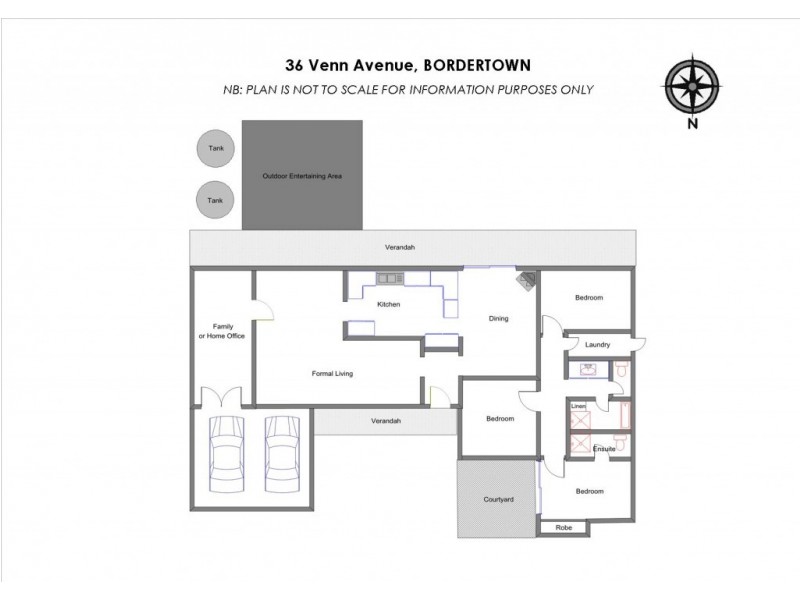 36 Venn Ave, Bordertown SA 5268 Floorplan