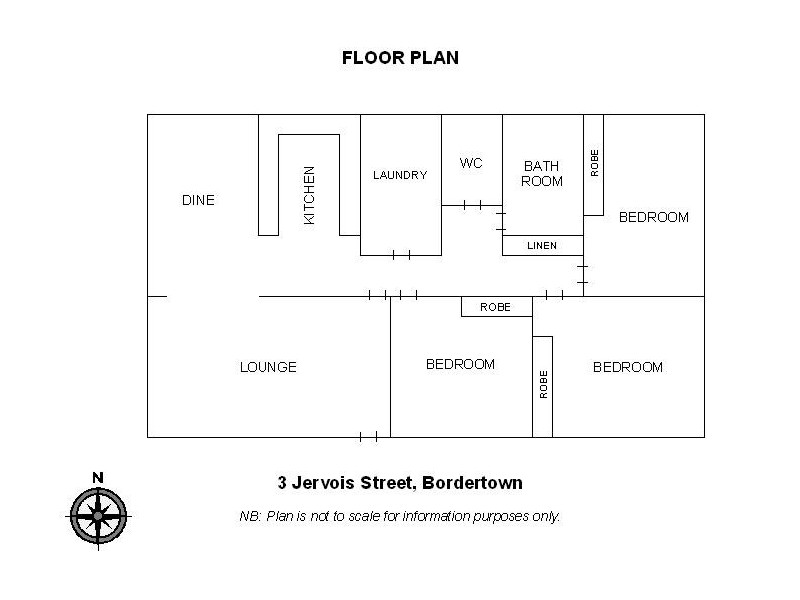3 Jervois St, Bordertown SA 5268 Floorplan