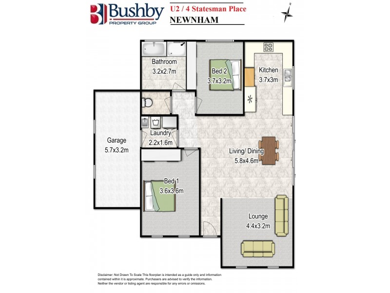 2/4 Statesman Place, Newnham TAS 7248 Floorplan