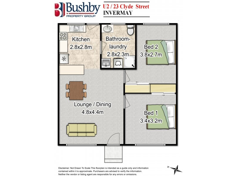 2/23 Clyde Street, Invermay TAS 7248 Floorplan