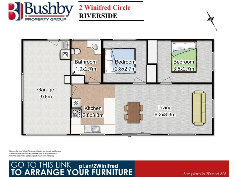 2 Winifred Circle, Riverside TAS 7250 Floorplan