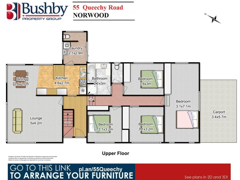 55 Queechy Road, Norwood TAS 7250 Floorplan