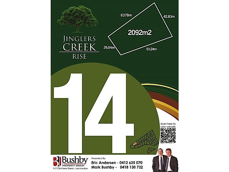 Lot 14, Jinglers Creek Rise, Youngtown TAS 7249