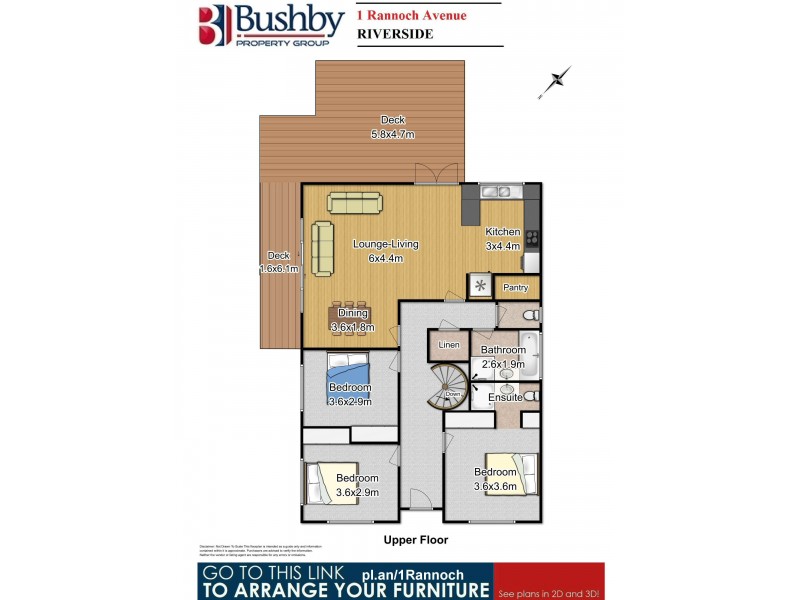 1 Rannoch Avenue, Riverside TAS 7250 Floorplan