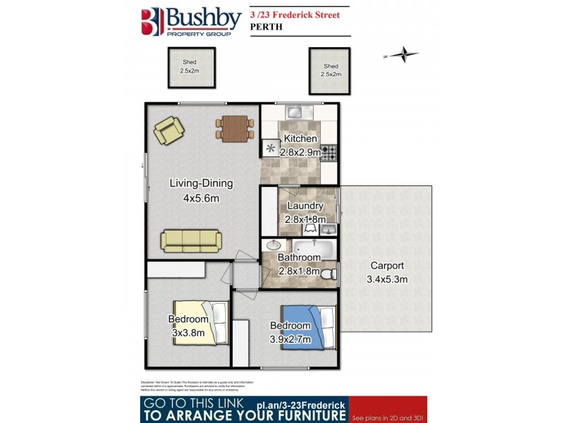 3/23 Frederick Street, Perth TAS 7300 Floorplan