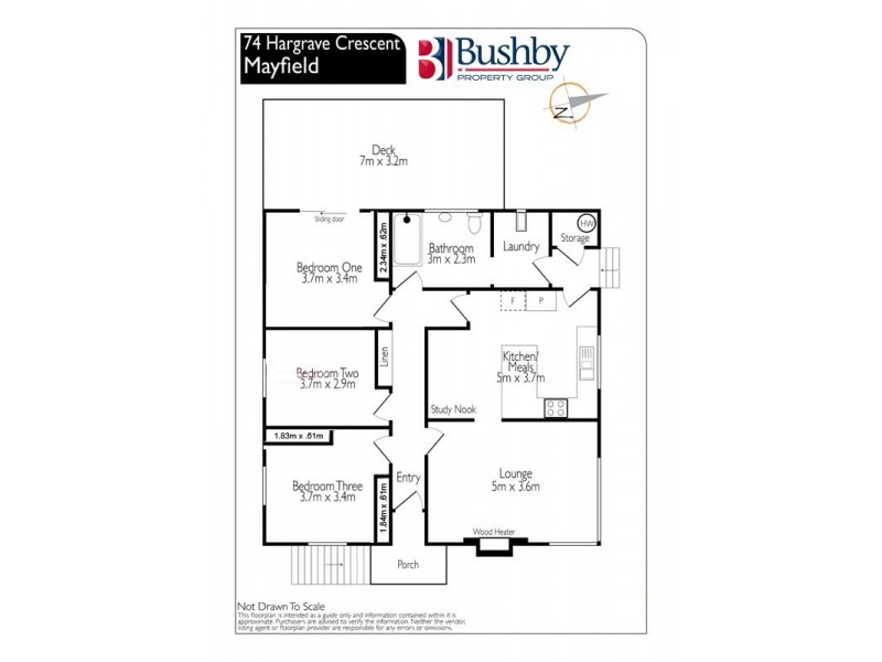 74 Hargrave Crescent, Mayfield TAS 7248 Floorplan