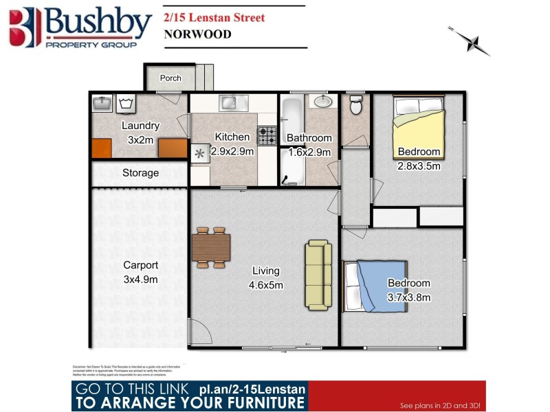 2/15 Lenstan Street, Norwood TAS 7250 Floorplan