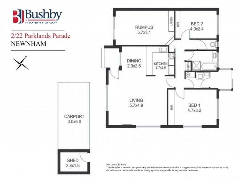 2/22 Parklands Parade, Newnham TAS 7248 Floorplan