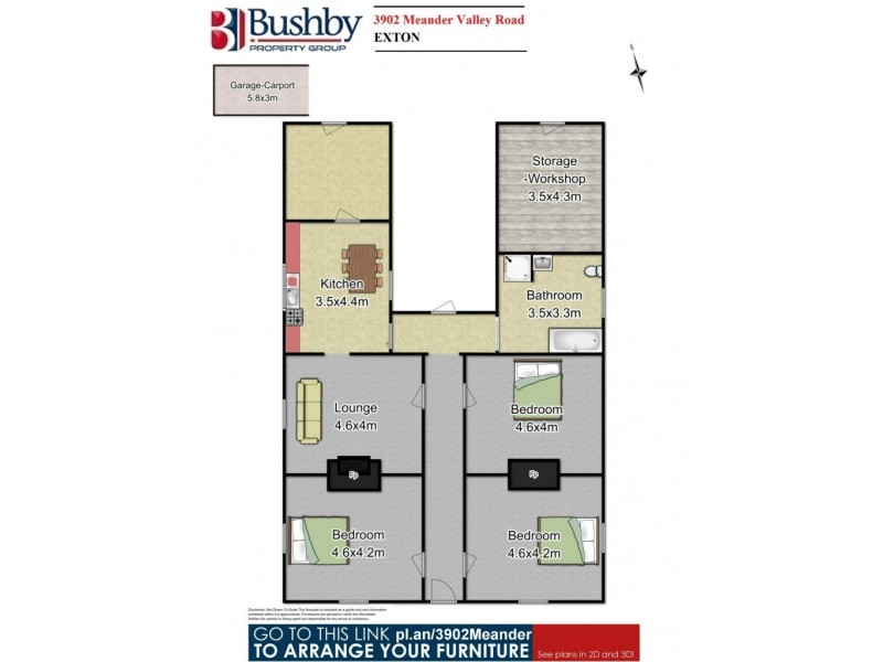 3902 Meander Valley Road, Exton TAS 7303 Floorplan