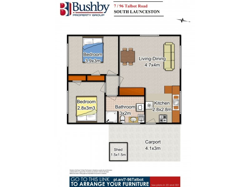7/96 Talbot Road, South Launceston TAS 7249 Floorplan