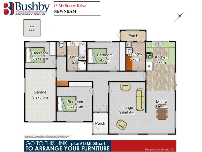 13 Mount Stuart Drive, Newnham TAS 7248 Floorplan