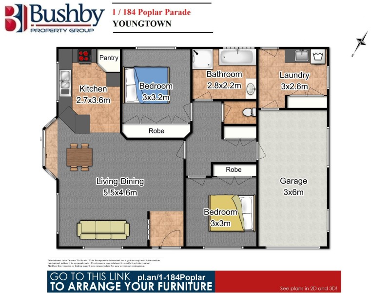 1/184 Poplar Parade, Youngtown TAS 7249 Floorplan