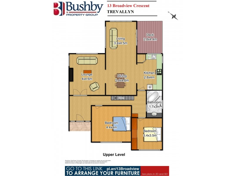 13 Broadview Crescent, Trevallyn TAS 7250 Floorplan