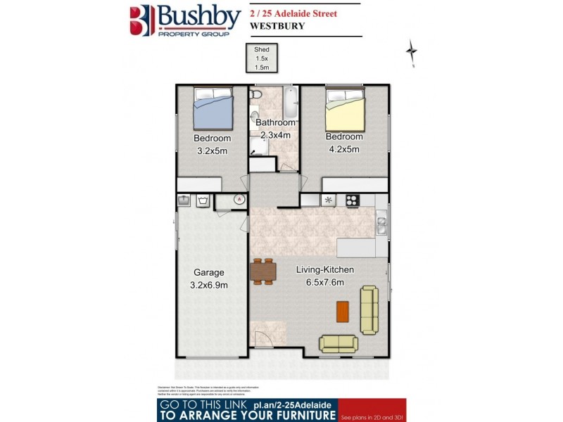 2/25a Adelaide Street, Westbury TAS 7303 Floorplan