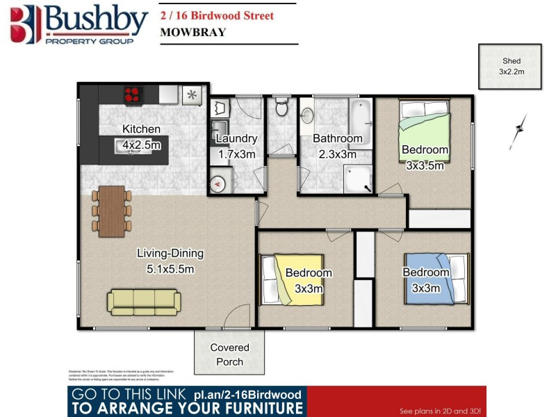 2/16 Birdwood Street, Mowbray TAS 7248 Floorplan